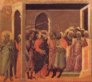 Duccio di Buoninsegna The third verloochening of Christ oil painting artist